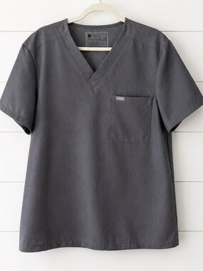 FIGS V-Neck Scrub Top in Charcoal Size XL technical collection